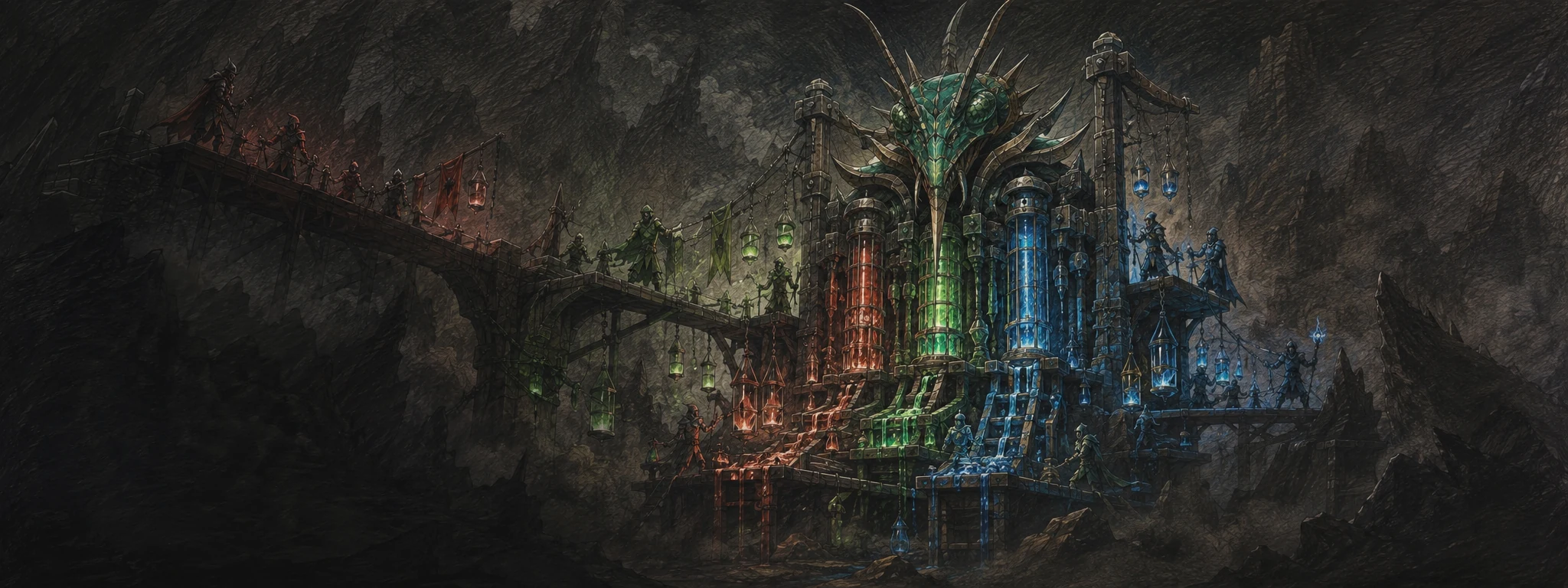 Fantasy underground Point Rush arena with red, green, and blue reward tubes